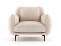 Poltrona - tessuto testurizzato-metallo - 110x92x80 cm - crema-nero - moderno