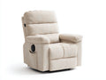 Poltrona reclinabile in tessuto crema 93x91x104 cm per soggiorno - funzione relax manuale - design contemporaneo