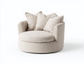 Poltrona - tessuto bouclé - 118x112x78 cm - avorio - lounge